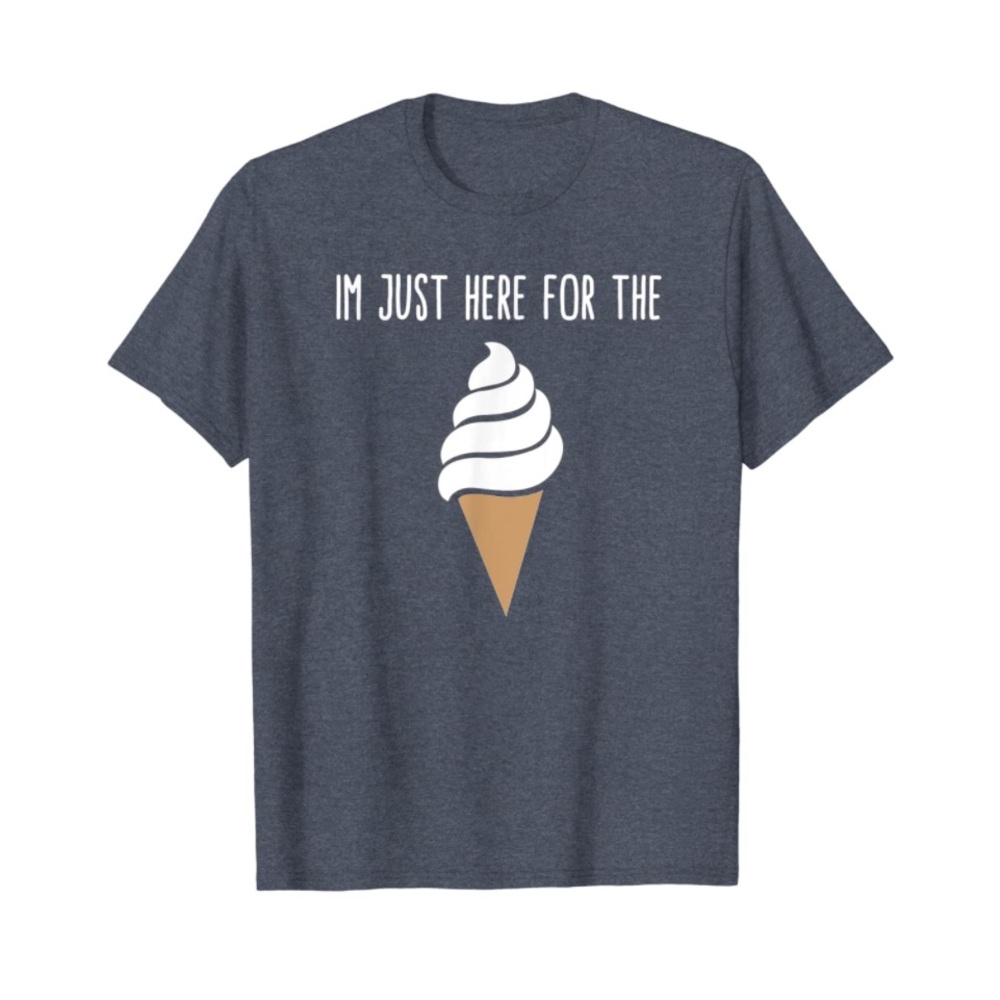 Cute Amazon unisex Vanilla Soft Serve Ice Cream Meme, heathered blue t-shirt